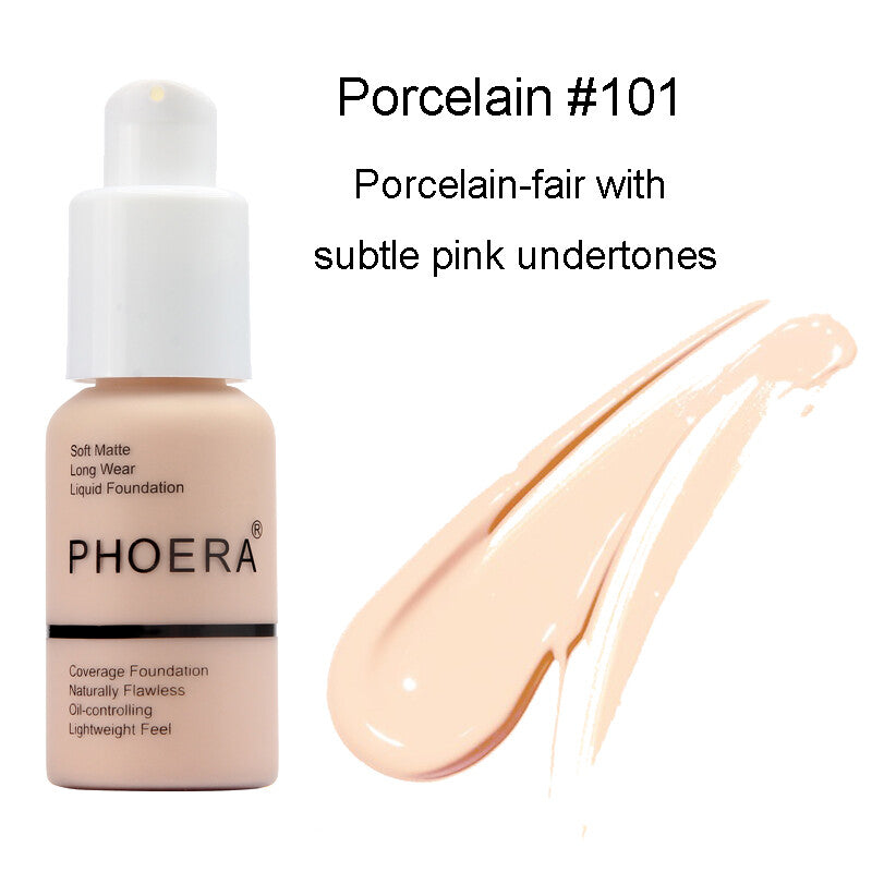 Full Coverage Matte Liquid Foundation for All Skin Types - Long Lasting & Waterproof