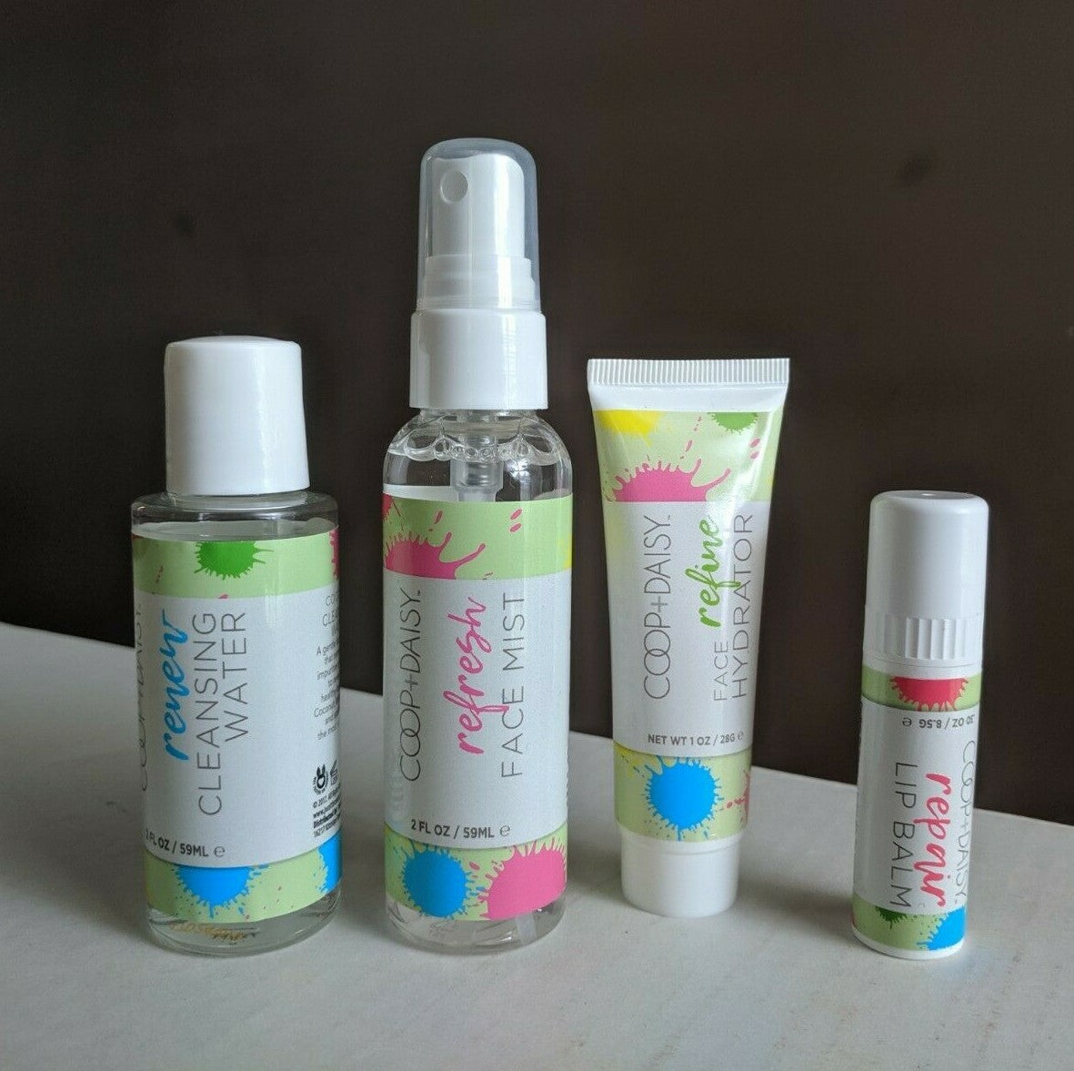 Gym Care Kit Set with Cleansing Water Face Mist Lip Balm - 4 Pieces