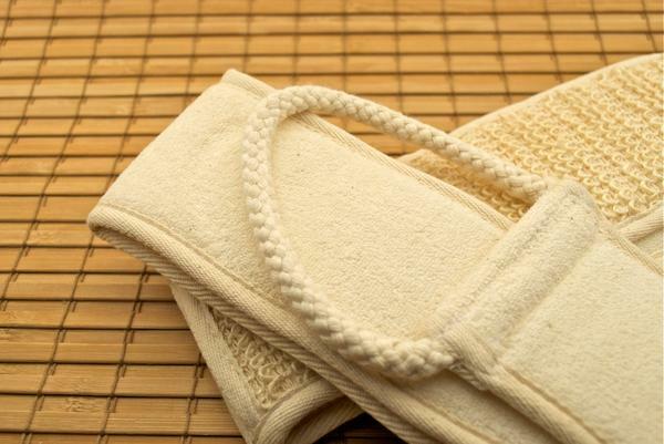 Soft Natural Sisal Fiber Back Strap Exfoliator Scrubber Spa Body Skin