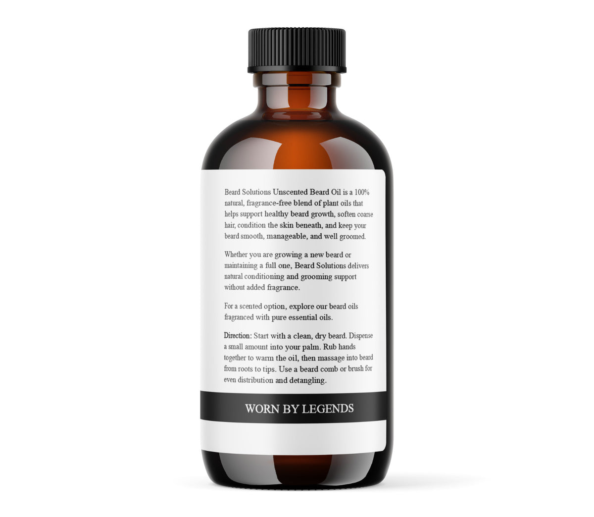 Unscented Beard Oil - 4 oz. Hair Growth Serum for Men, Nourishing & Hydrating