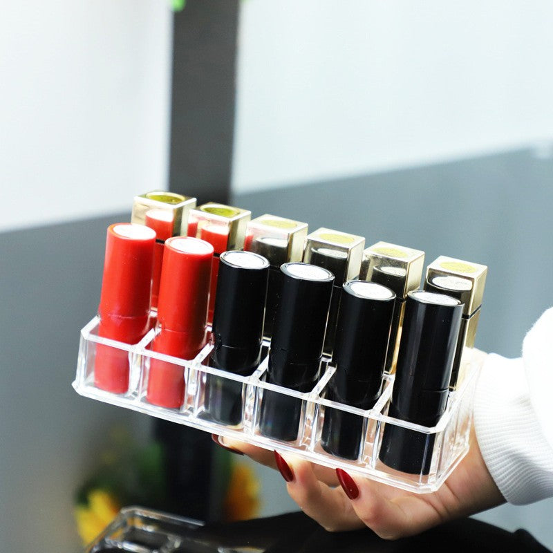 Acrylic Lipstick Organizer 12-Grid Desktop Makeup Storage Display