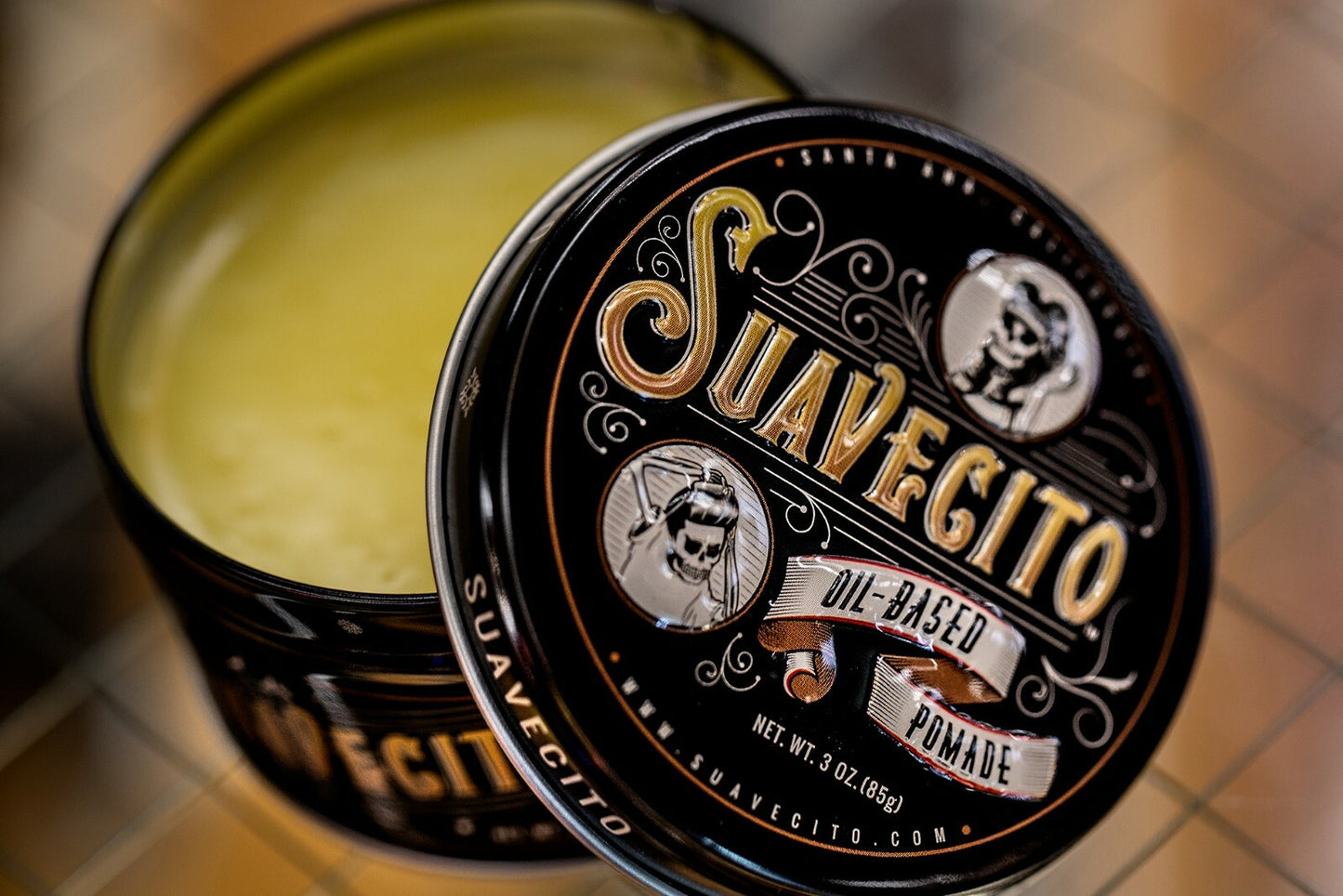 Oil Based Pomade for Hair - Medium Hold & Shine, 3 oz Tin Can