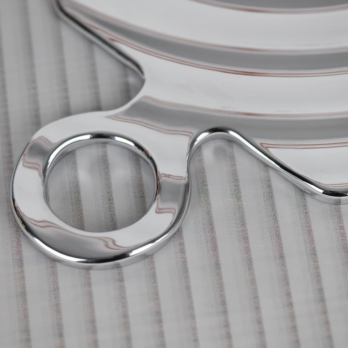 Handheld Mirror with Handle - Silver Electroplated Vanity Grooming Tool 6.5x4 Inches