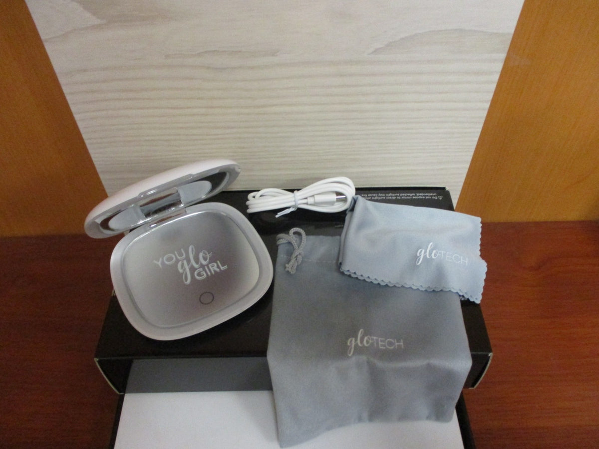 LED Compact Makeup Mirror with 1x & 10x Magnification — Portable, Dual Light