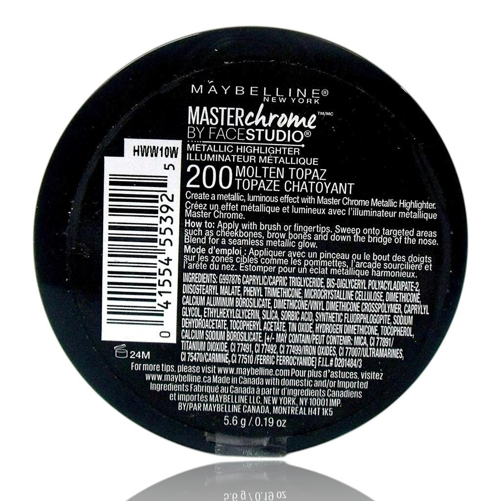 4-Pack Metallic Highlighters - Maybelline Master Chrome Molten Topaz