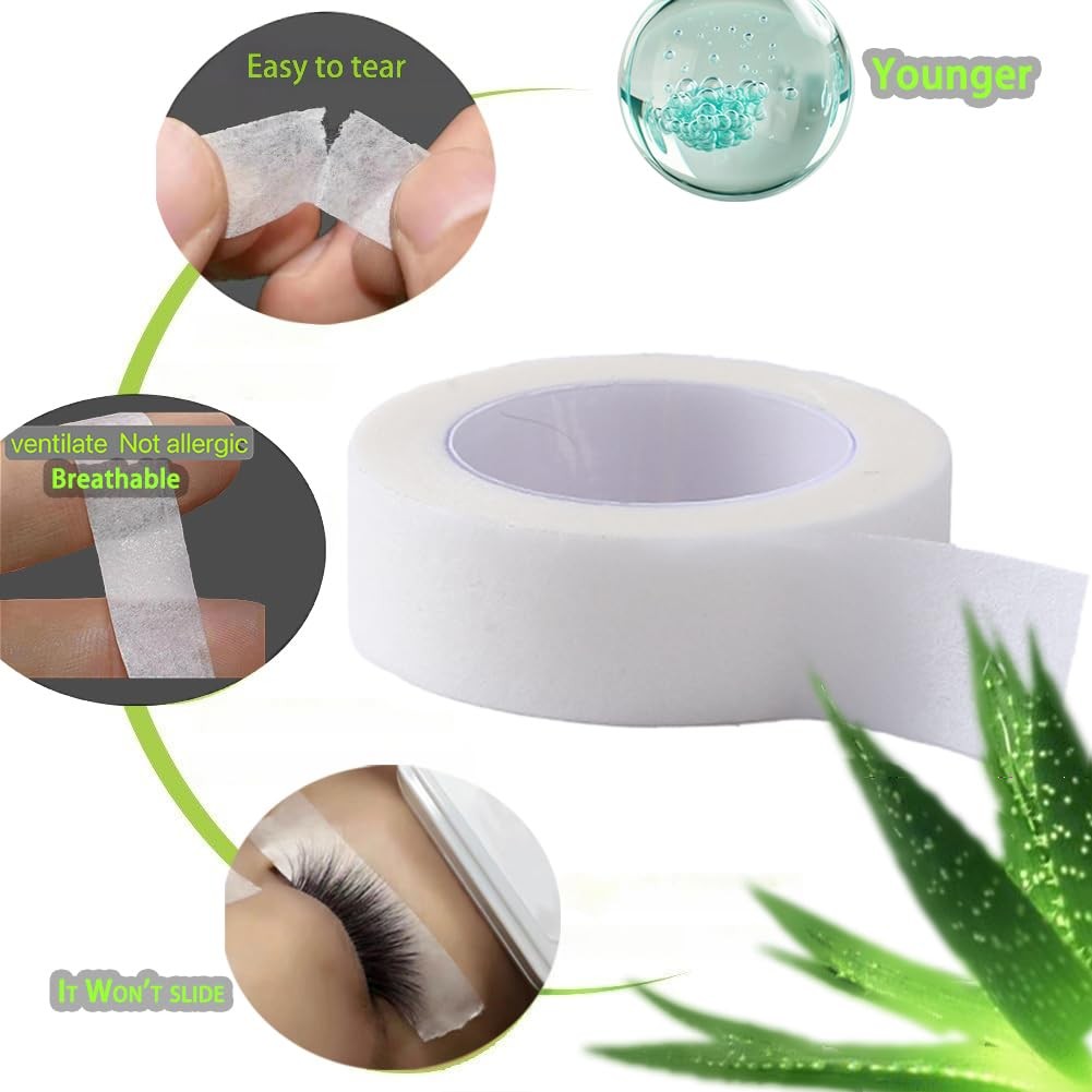 Aloe Vera Makeup Tape 0.48in x 30ft - Skin-Friendly Eyelash & Beauty Adhesive