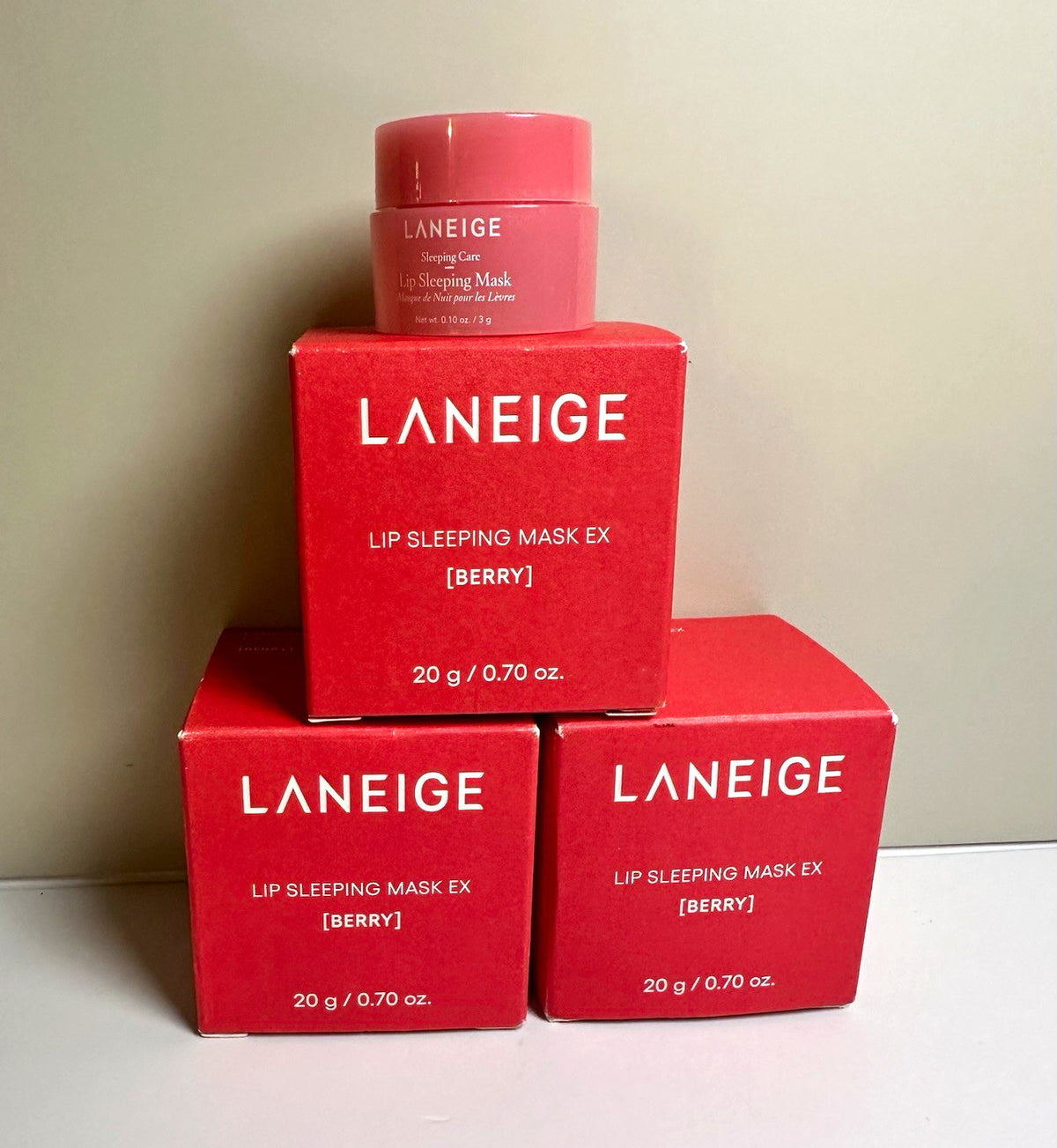 Lip Sleeping Mask Set - Berry 3-Pack with Mini Sizes for Nourishing Lip Care