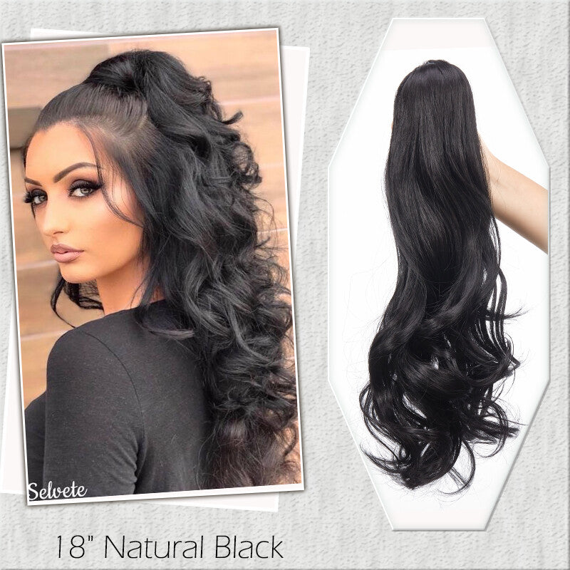 Fake Ponytail Clip-In Hair Extension Thick Natural Look 14 Inches