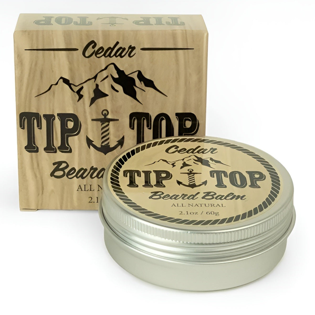 All Natural Cedar Beard Balm 2.1oz - Moisturizing & Conditioning for Beards