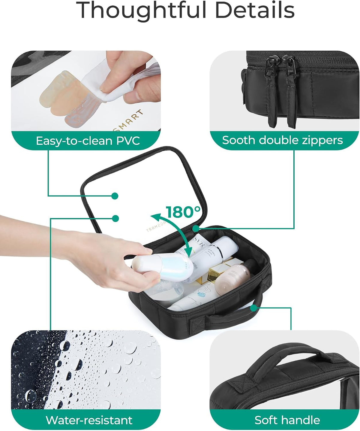 Puffy Clear TSA-Approved Toiletry Bag - Waterproof Travel Makeup Organizer