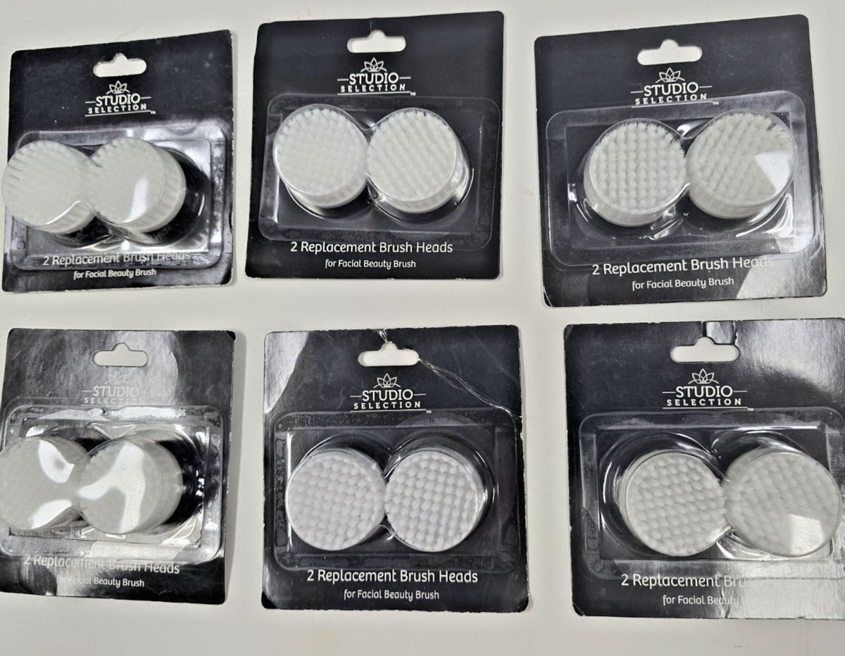 Facial Brush Replacement Heads Pack of 12 - Skin Cleansing Tool Refills