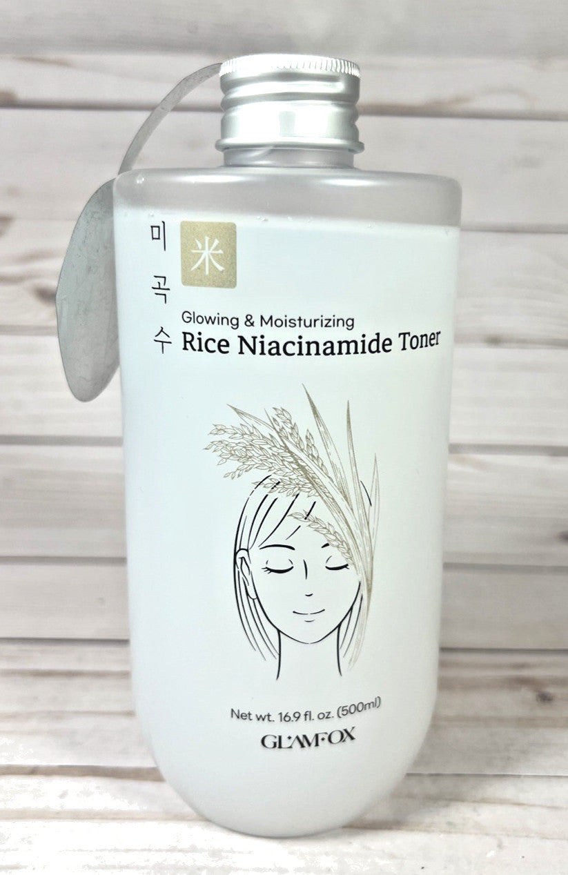 Niacinamide Rice Toner for Glowing Skin - Moisturizing 16.9oz x2 Pack