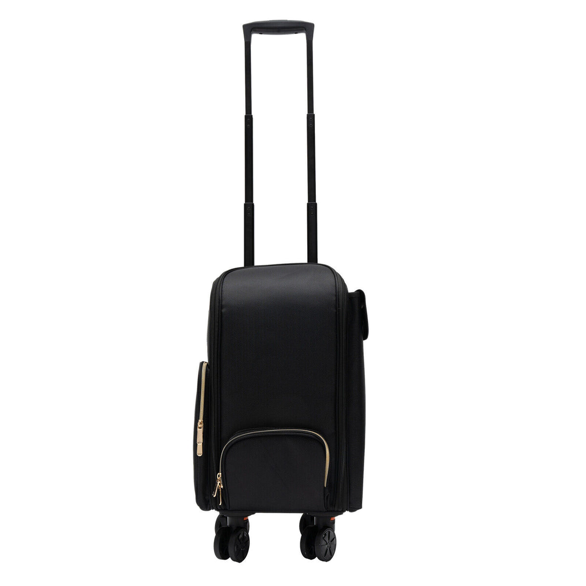 Rolling Makeup Train Case with 6 Cosmetic Bags, Professional Storage Organizer