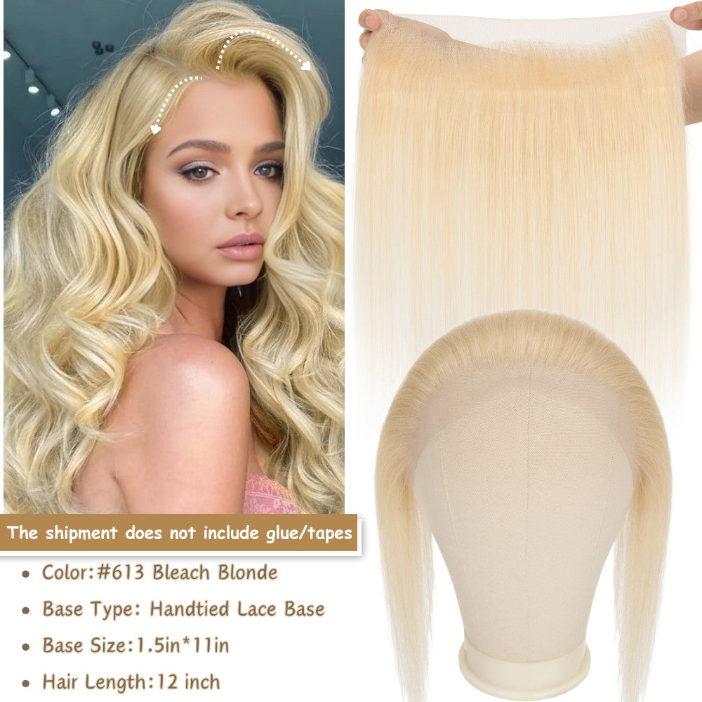 Full Lace Remy Human Hair Topper Cover Up Hairline Pieces for Women Receding