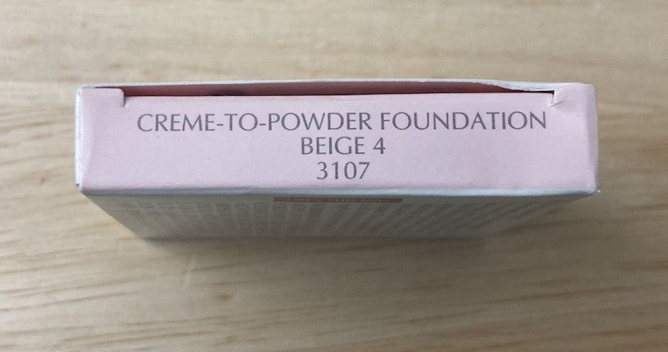 Mary Kay Beige 4 Creme to Powder Foundation D-Shape .35oz - New in Box