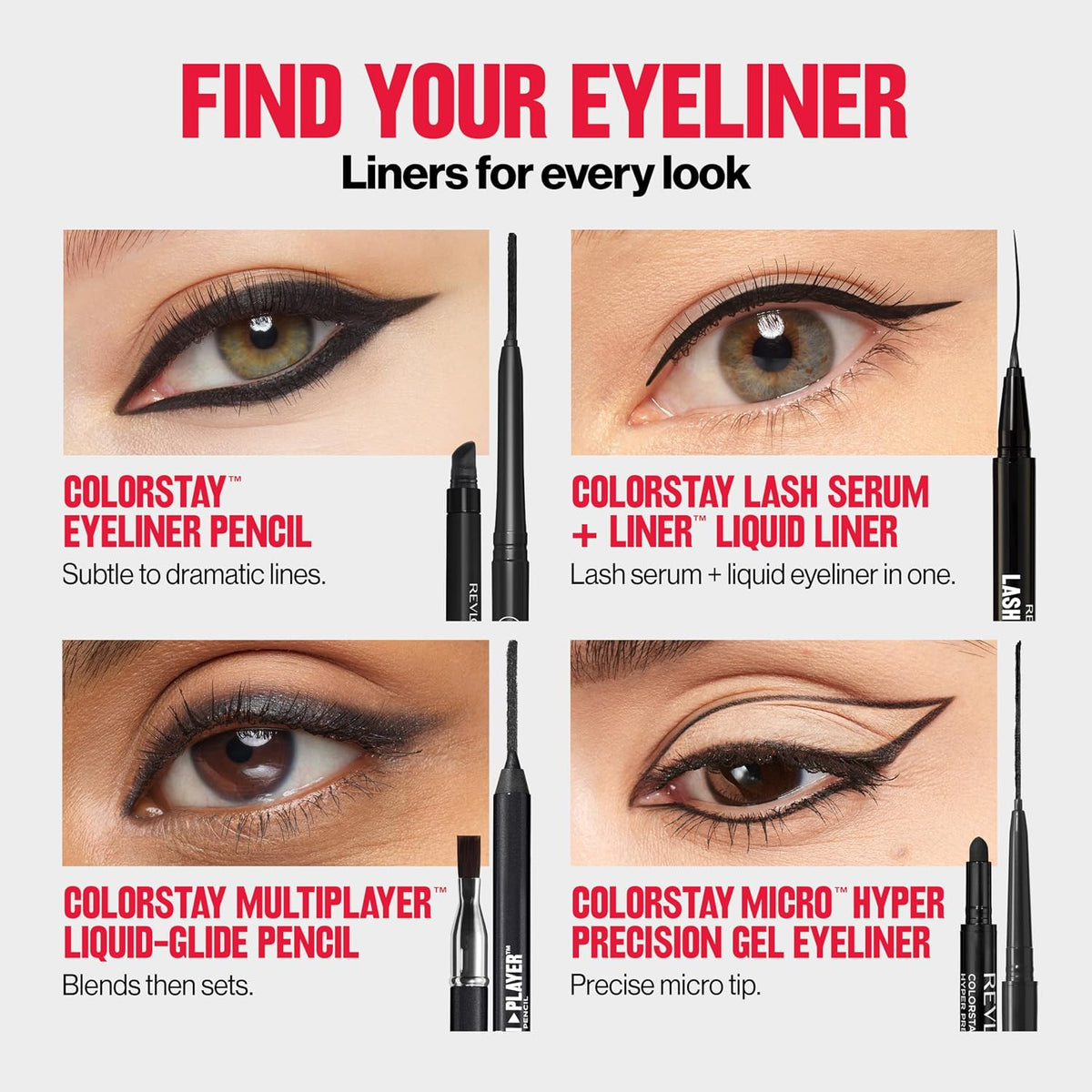 Waterproof Eyeliner Pencil, Long-Lasting Black Makeup Tool - 0.01 Oz