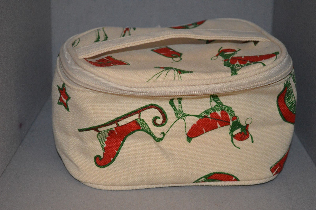 Origins Small Cotton Makeup Bag Top Load Compact Travel Cosmetic Pouch
