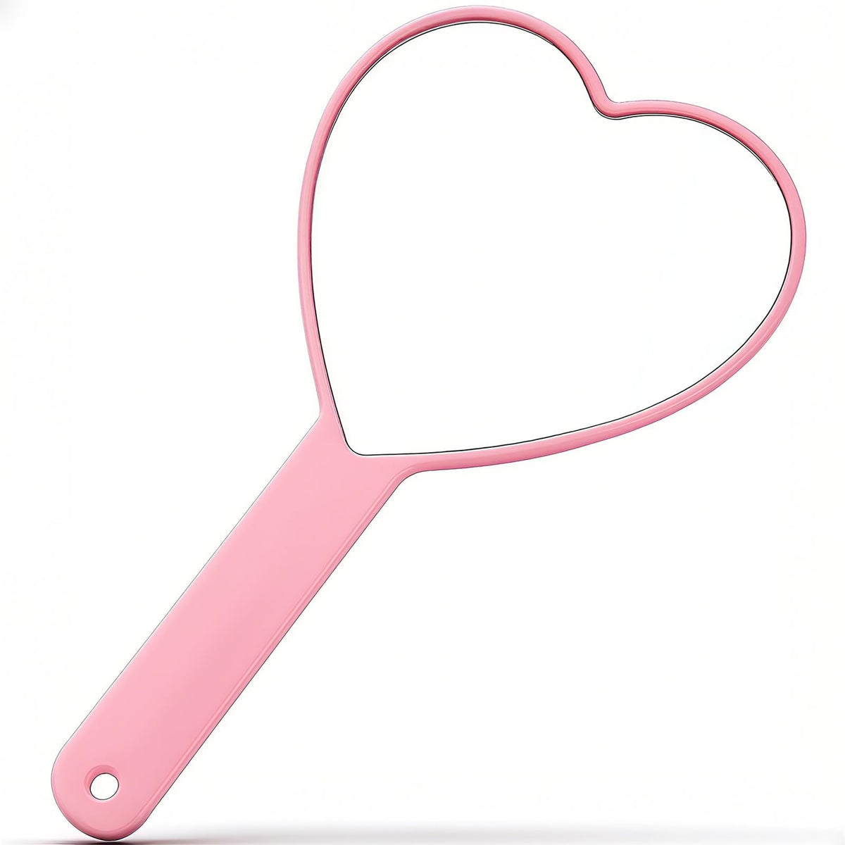 Heart-Shaped Portable Makeup Mirror with Light - Travel Vanity Compact