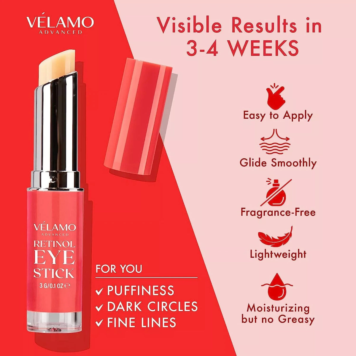 Retinol Eye Stick for Dark Circles & Puffiness - 4 Pack