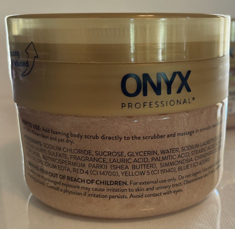Lot of 3 Onyx Marshmallow Cream Foaming Body Scrub with Scrubber 12