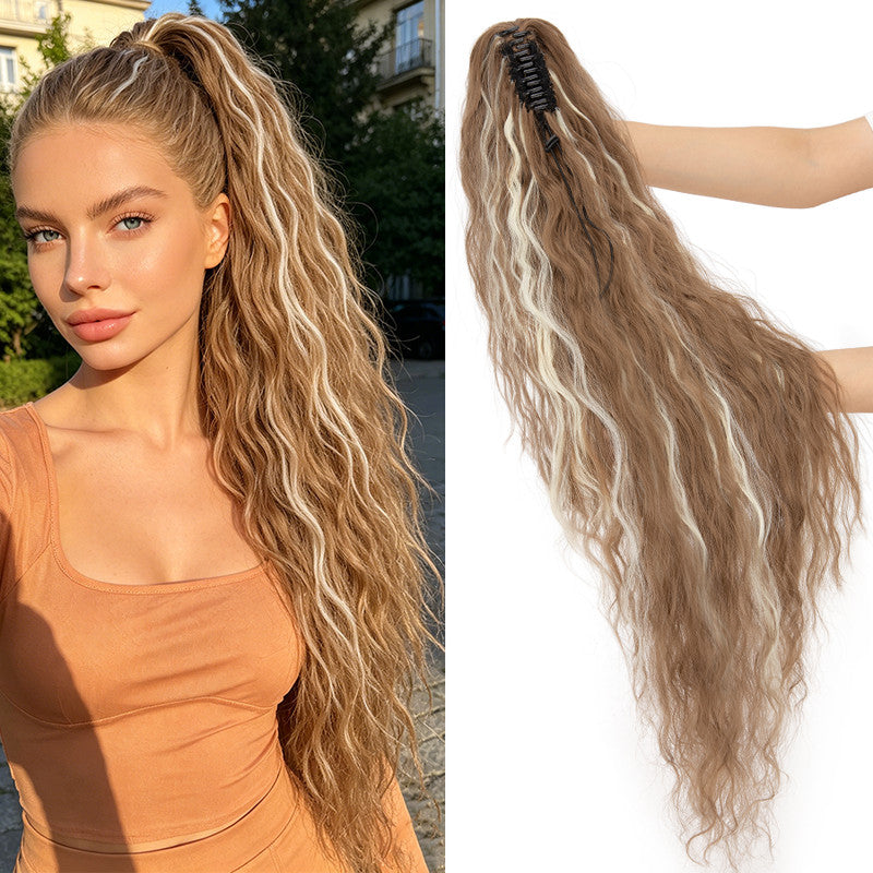 Ponytail Extensions Claw Clip-In Hairpieces for Curly & Straight Styles
