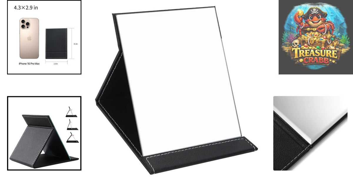 Portable Waterproof Folding Mirror for Travel and Camping - Multiple Sizes