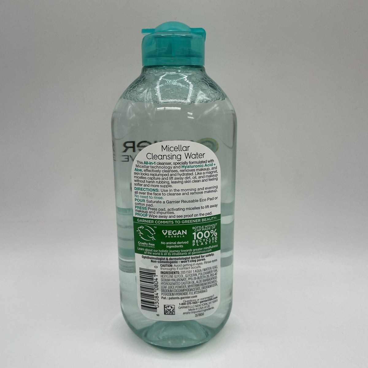 Garnier Micellar Water + Hyaluronic Acid Facial Cleanser & Makeup Remover 2 Pack