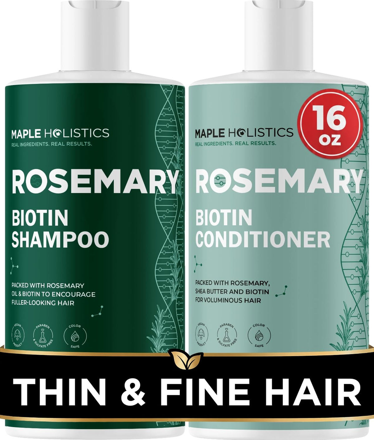 Volumizing Biotin Shampoo and Conditioner Set - Rosemary Tea Tree