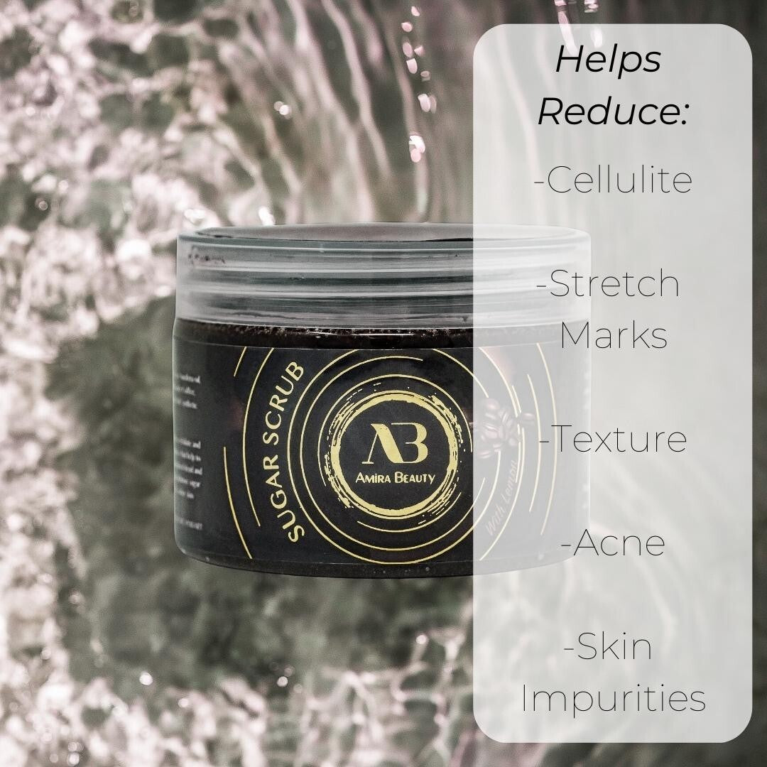 Exfoliating Body Scrub Polish Sugar Cellulite Exfoliator, Stretch