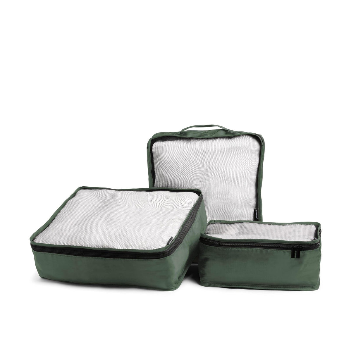 Travel Packing Cubes Set - 6 Compression Organizers for Luggage, Olive