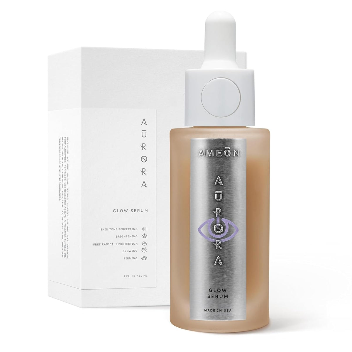 Brightening Face Serum - Aurora Glow, 1 oz, Hydrating & Radiance Boosting
