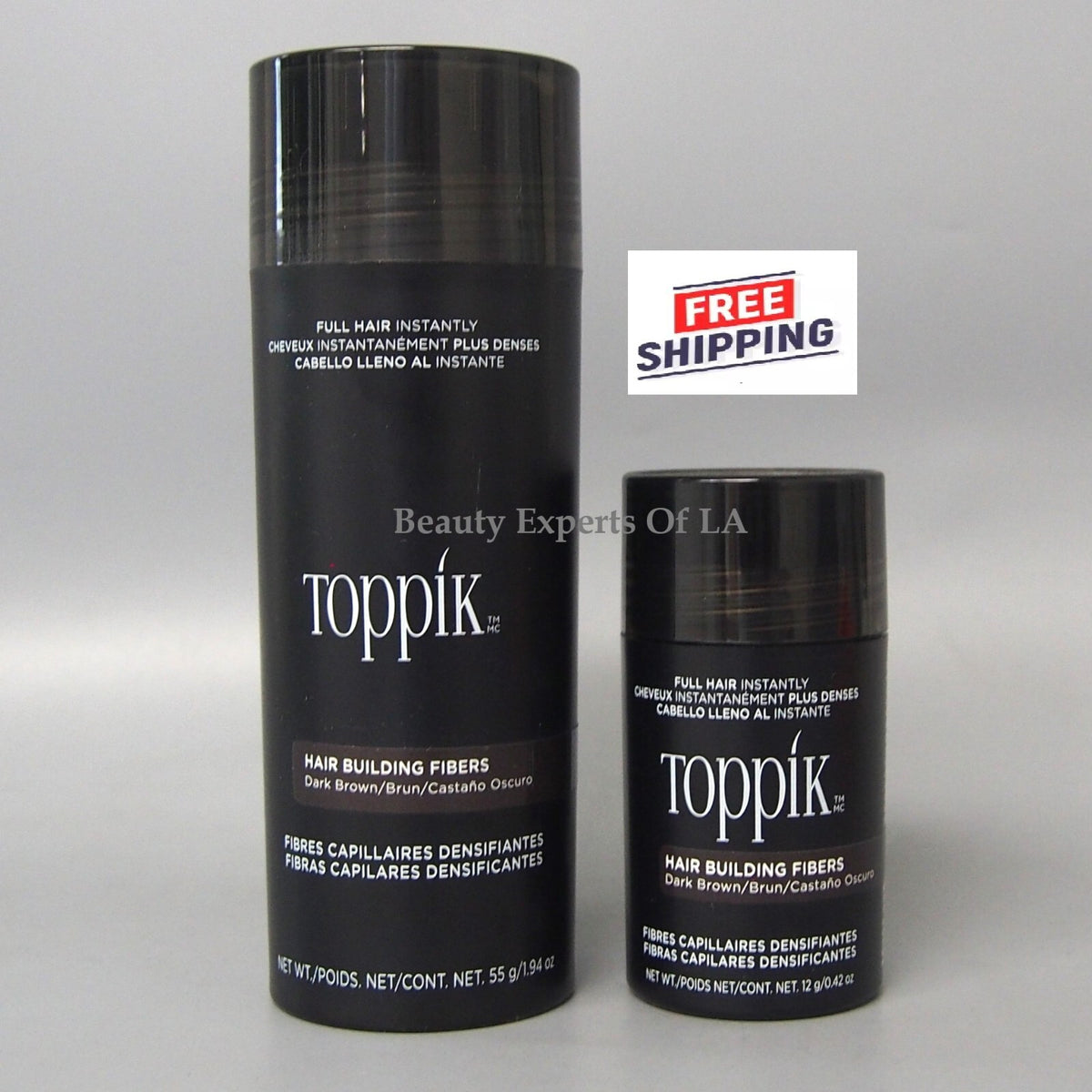 Hair Building Fibers Dark Brown Duo - 55g + 12g