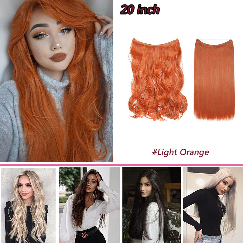 Natural Real Hair Extensions Wire-In Thick Wavy or Straight 20-24 Inch