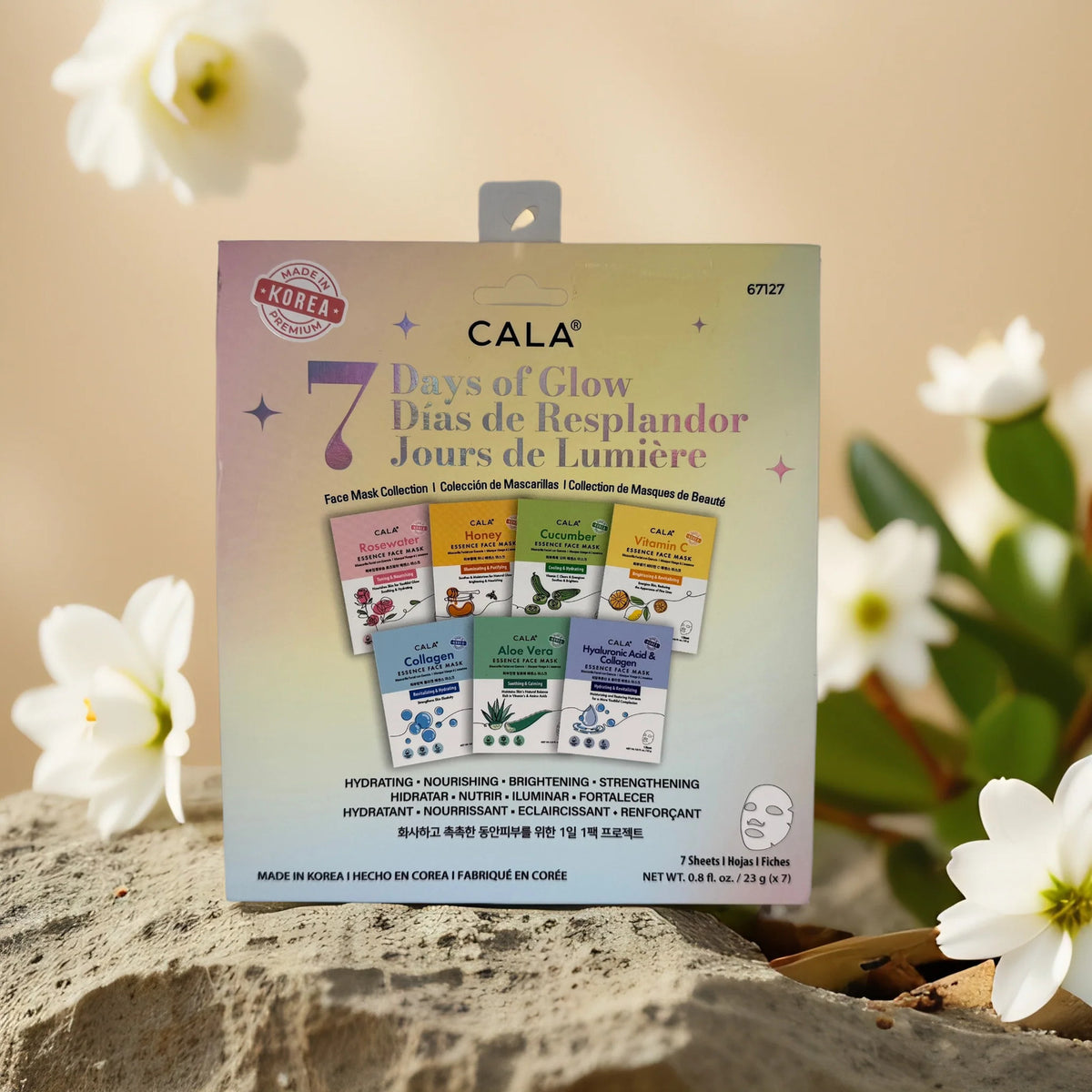 7-Day Facial Sheet Mask Collection - Hydrating & Brightening