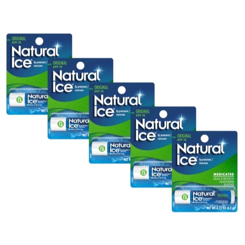 Medicated Lip Balm SPF 15 - 48 Pack of Natural Menthol Ice Lip Protectant