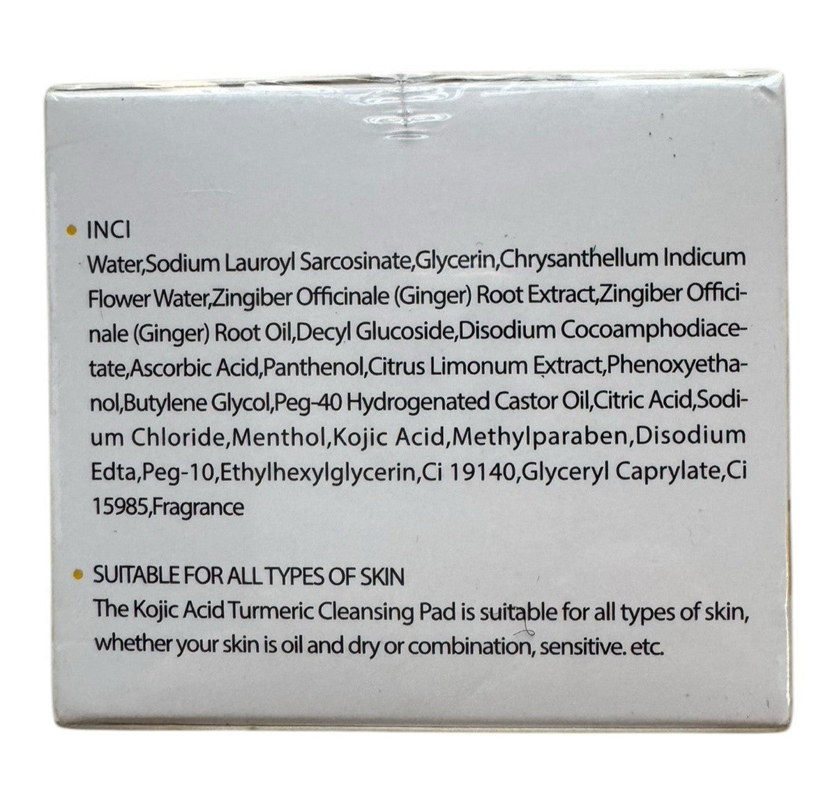 Kojic Acid & Turmeric Cleansing Pads - 50 Count, Brightening Skincare