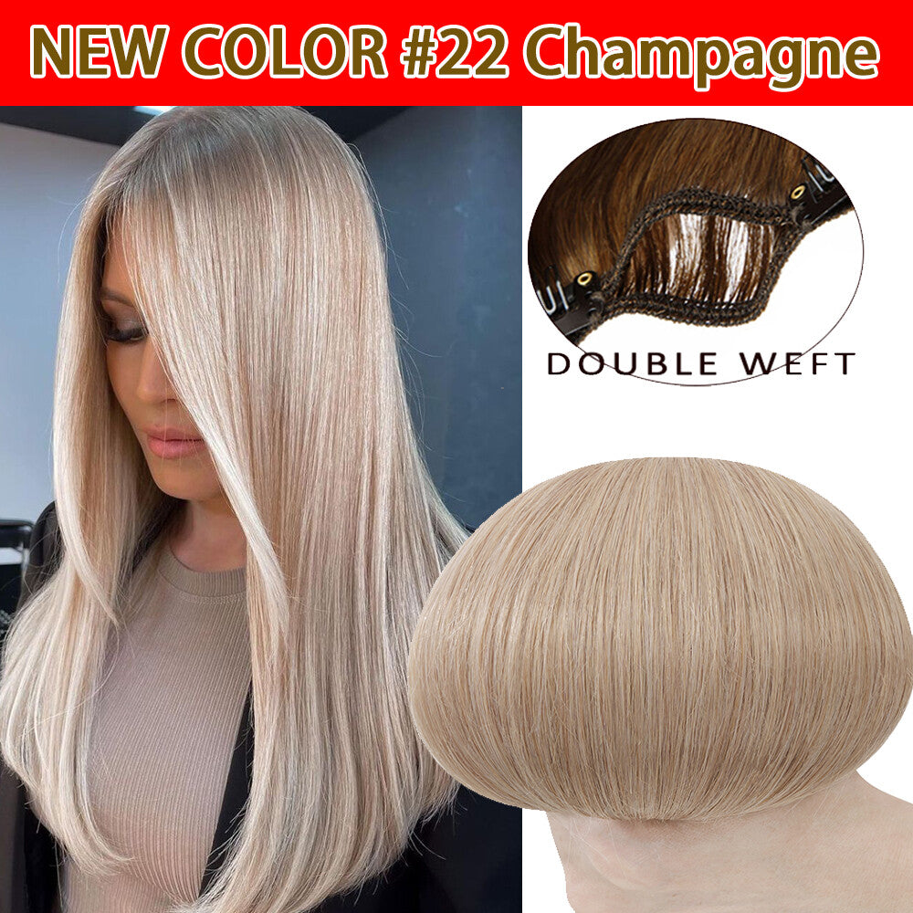 Double Weft Clip-In Human Hair Extensions Full Head - Multiple Colors & Lengths