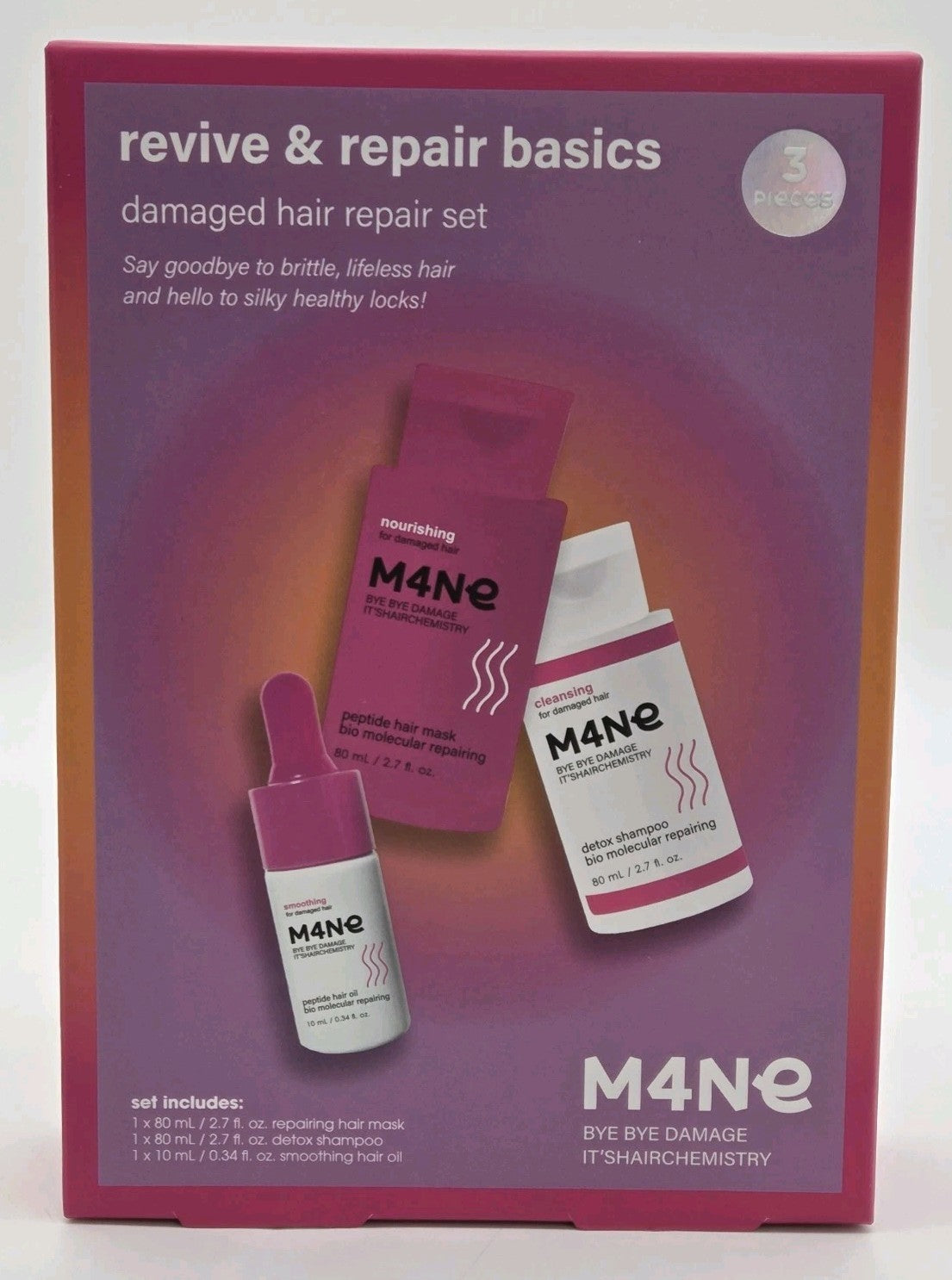 Hair Repair Set with Mask Oil and Detox Shampoo for Damaged Hair