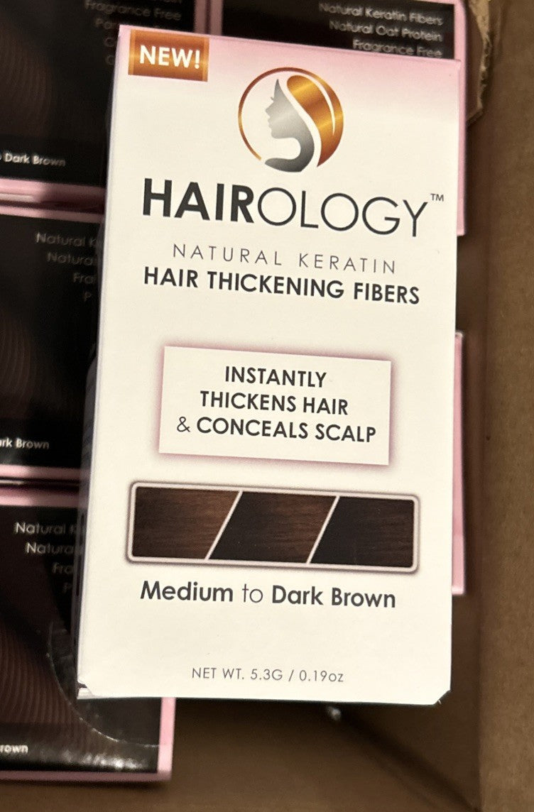 Hair Thickening Fibers Pump Medium to Dark Brown - 6 Pack