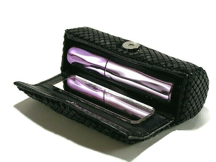 Metal Mesh Lipstick Case with Mirror - Fits 8.5cm Round Lipsticks, Unbranded