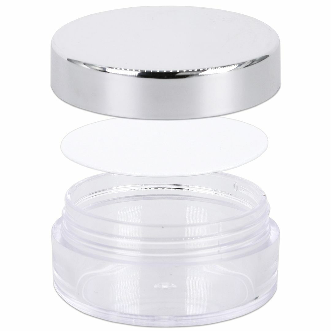 40 Pcs Cosmetic Sample Jars with Silver Lids - 10g/10ml Reusable Container Set