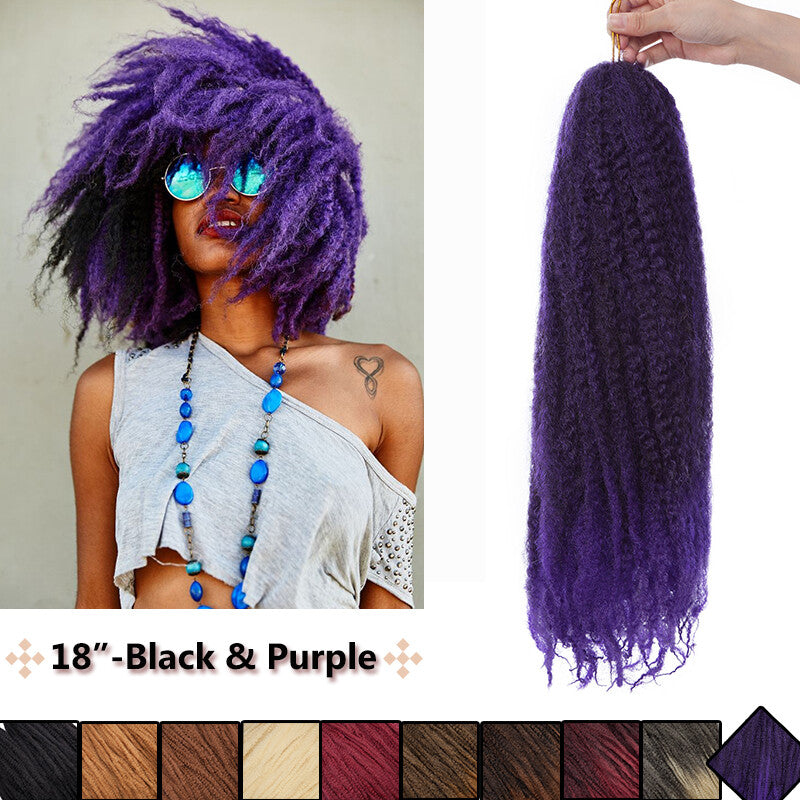 Kinky Afro Hair Extensions Bulk Curly Twist Crochet Braids Natural Puff