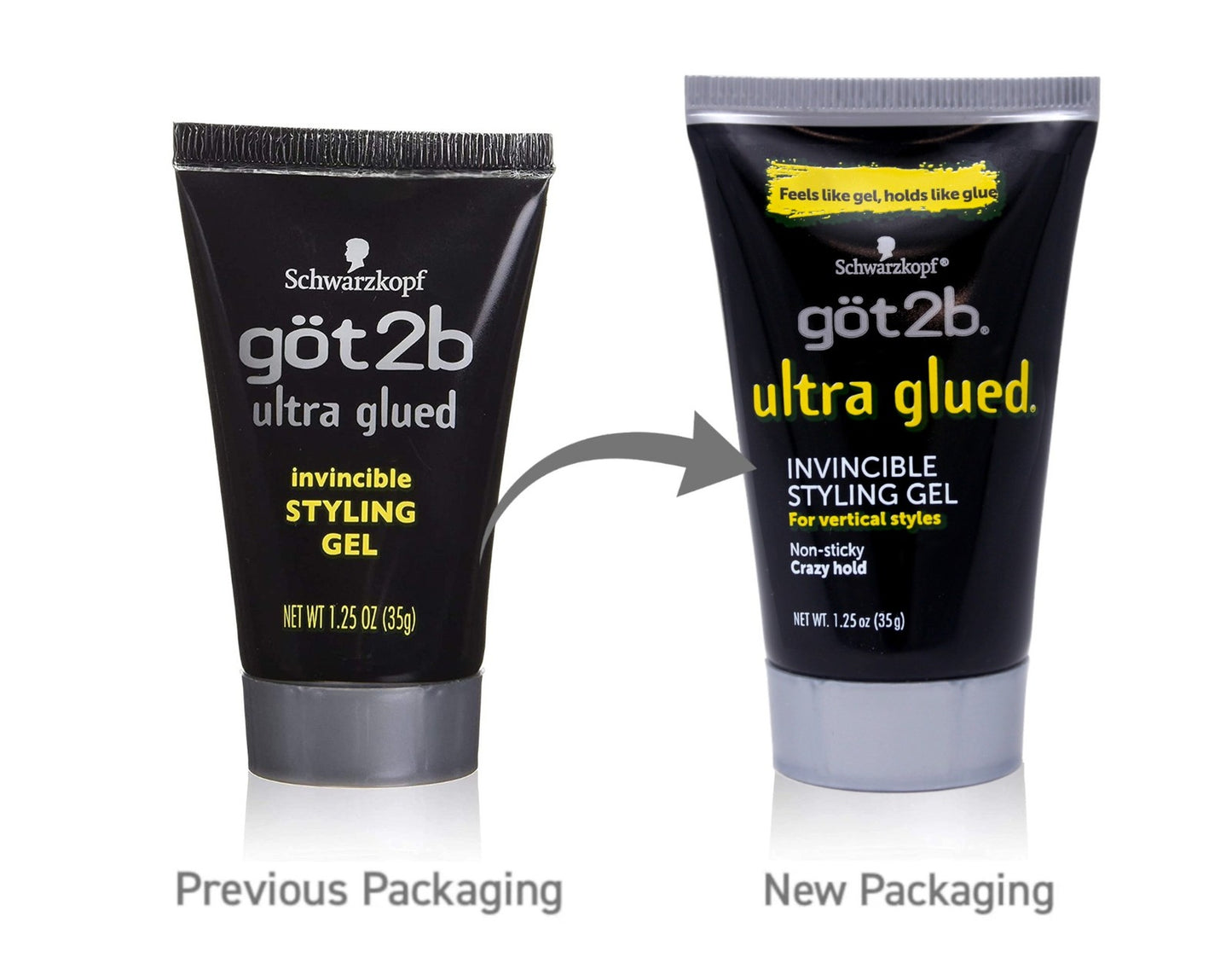 Strong Hold Non-Sticky Hair Styling Gel 1.25 oz Pack of 6