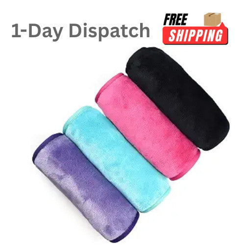 Reusable Microfiber Makeup Remover Cloths Set - Soft Quick-Dry Face Wash Towels