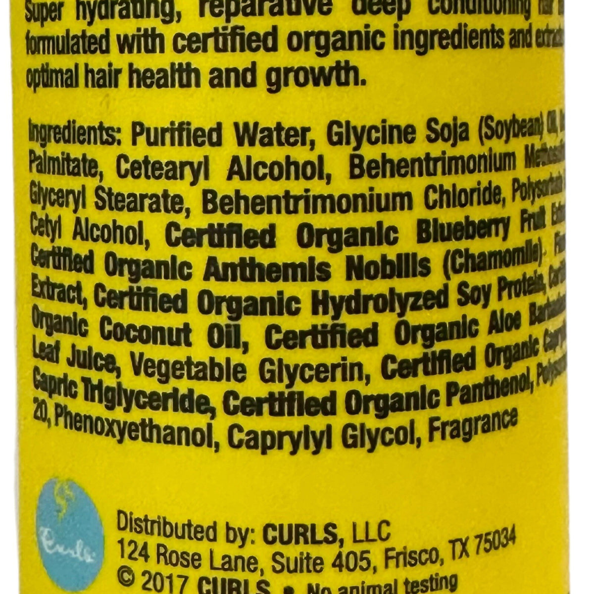 Lot of 4 Curls Blueberry Bliss Reparative Wash Mask Leave In Gel