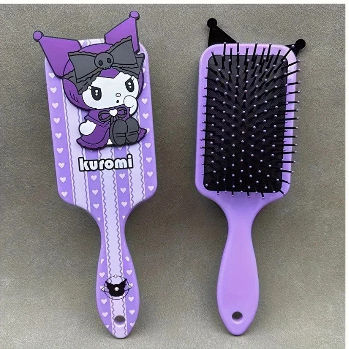 Kuromi Hair Comb Sanrio Purple Heart Design Detangler Styling Accessory