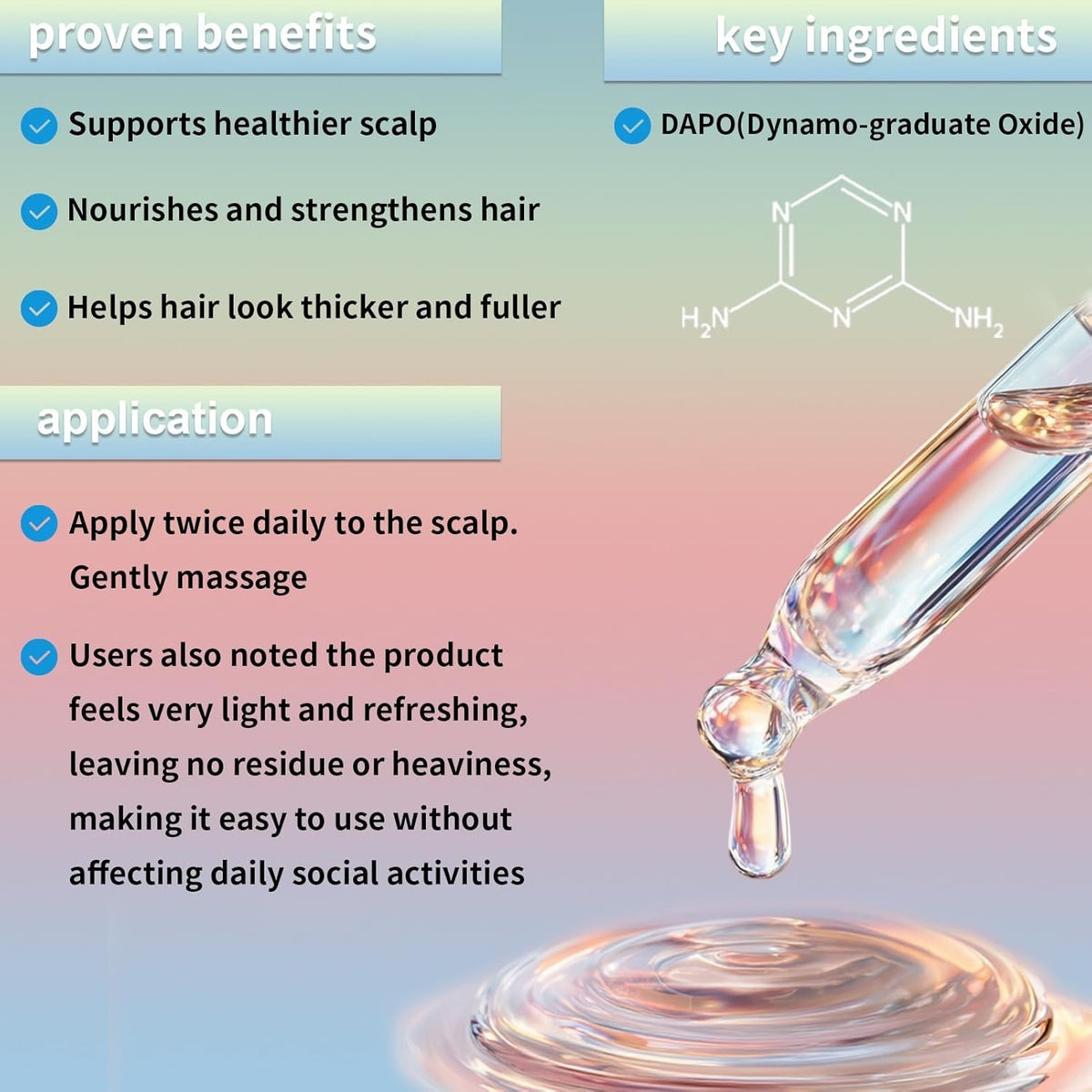 Hair Growth Serum with Biotin, Peptides & Caffeine - 2 oz