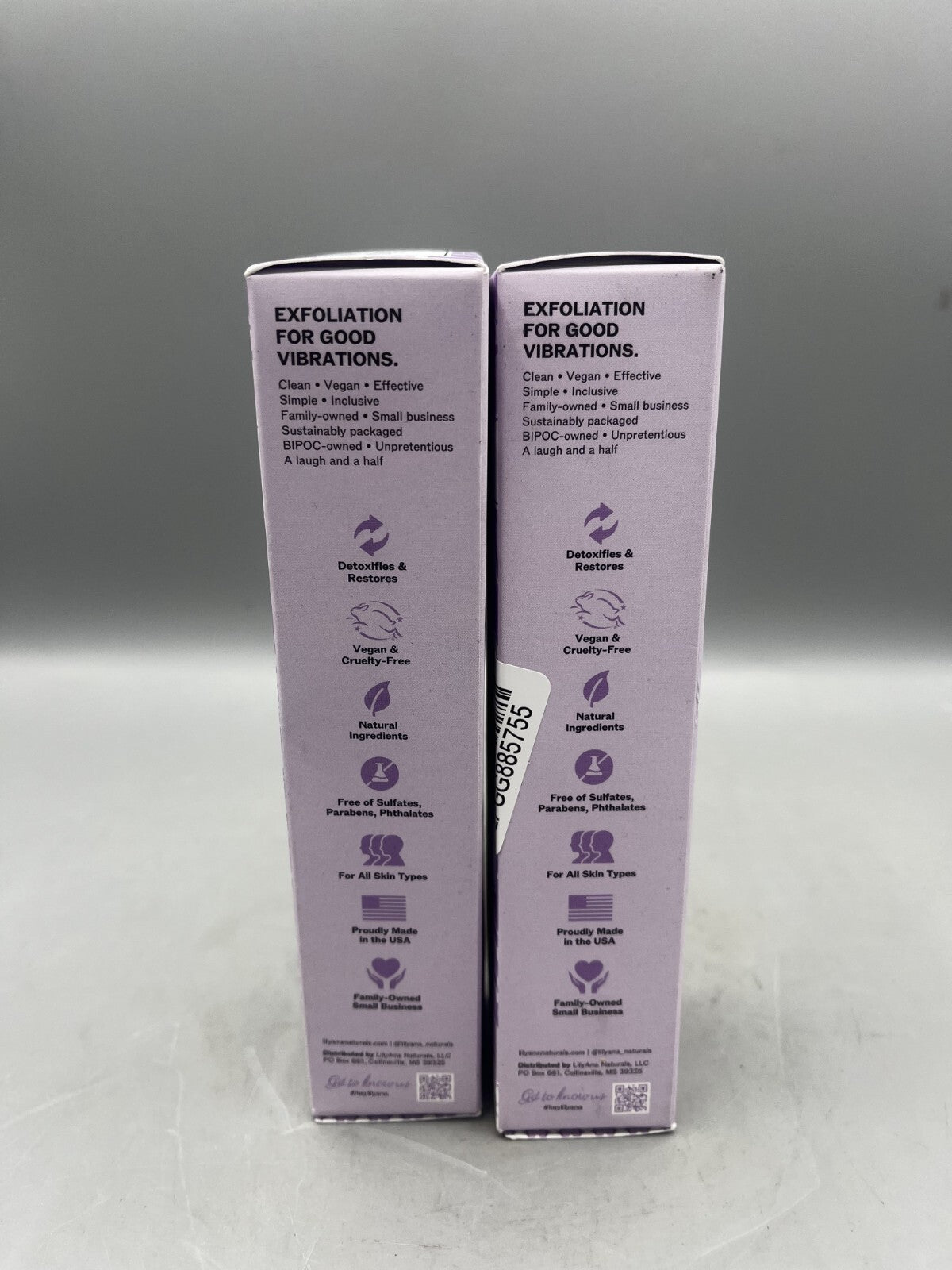 Lot Of 2 LilyAna Naturals Charcoal Face Exfoliant - 3oz Both Brand