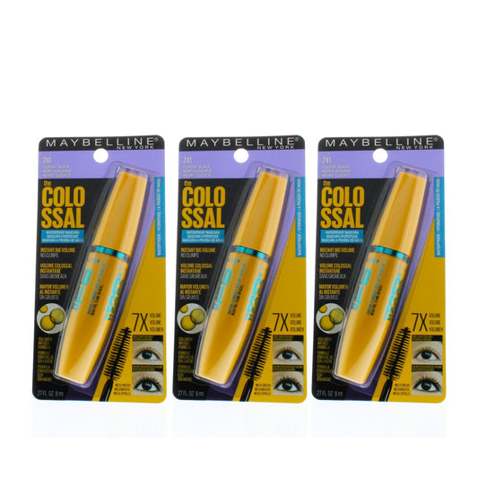 Maybelline Volum'Express The Colossal Waterproof Mascara Set - 3 Pack, Black