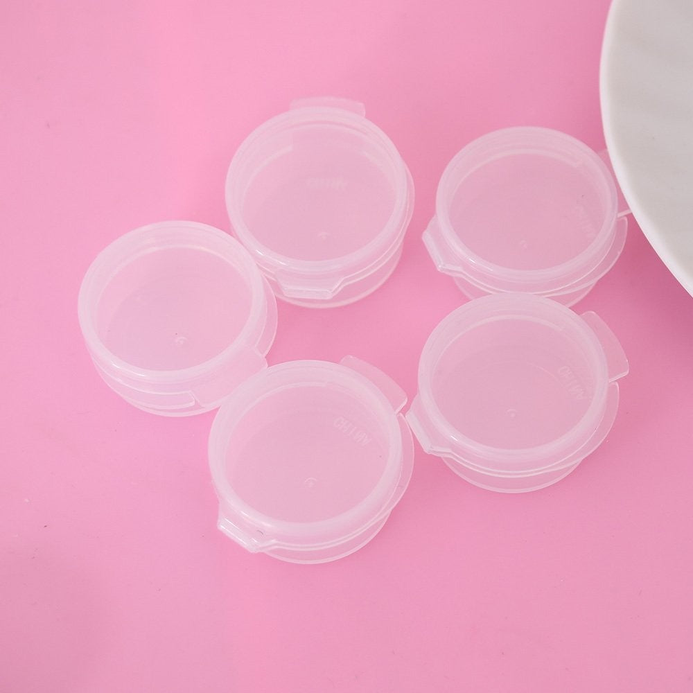 5g Empty Clear Cosmetic Jars with Snap Lids – 50 Pack Portable Mini Containers